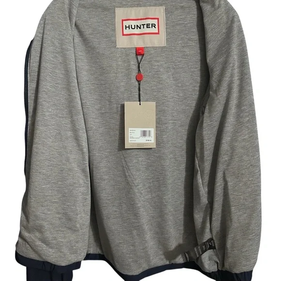 NWT‎ Hunter Navy/Grey Jersey Lined Lightweight Baltico Jacket - Small